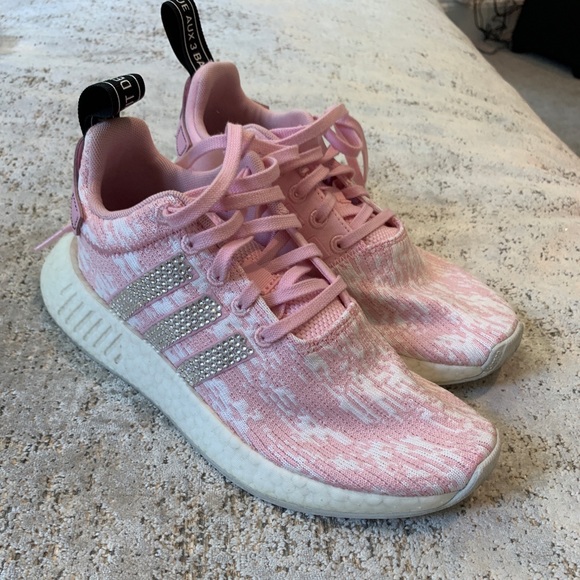 adidas Shoes - Adidas Pink NMD w/ Swarovski crystals - Size 6.5 adidas Shoes - Adidas Pink NMD w/ Swarovski crystals - Size 6.5